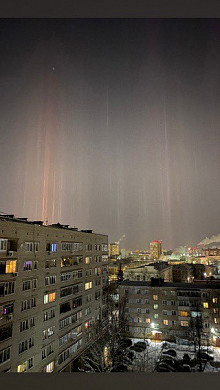 Ивановцы могли наблюдать световые столбы 